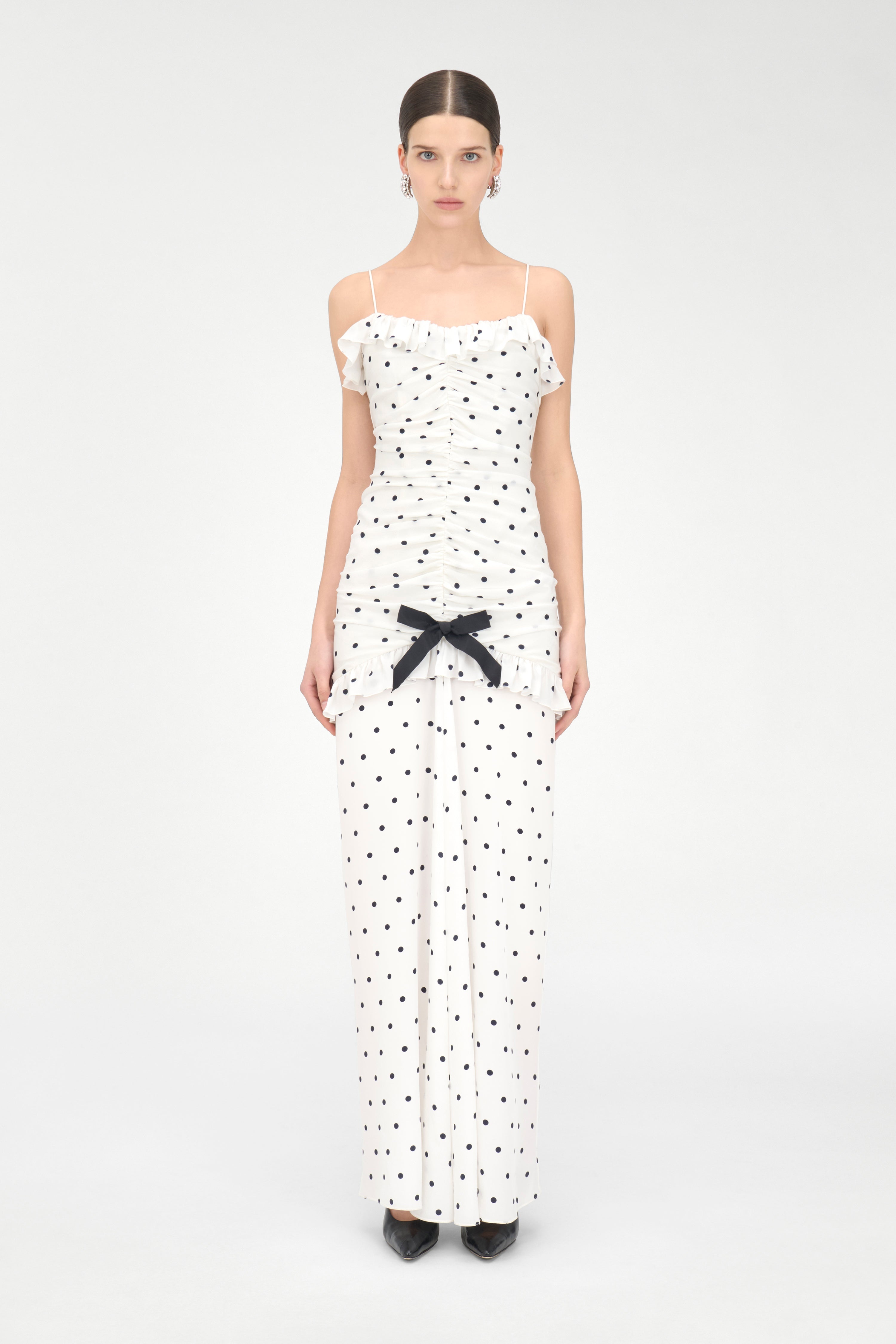 POLKA DOT DRESS WITH SPLIT - 3