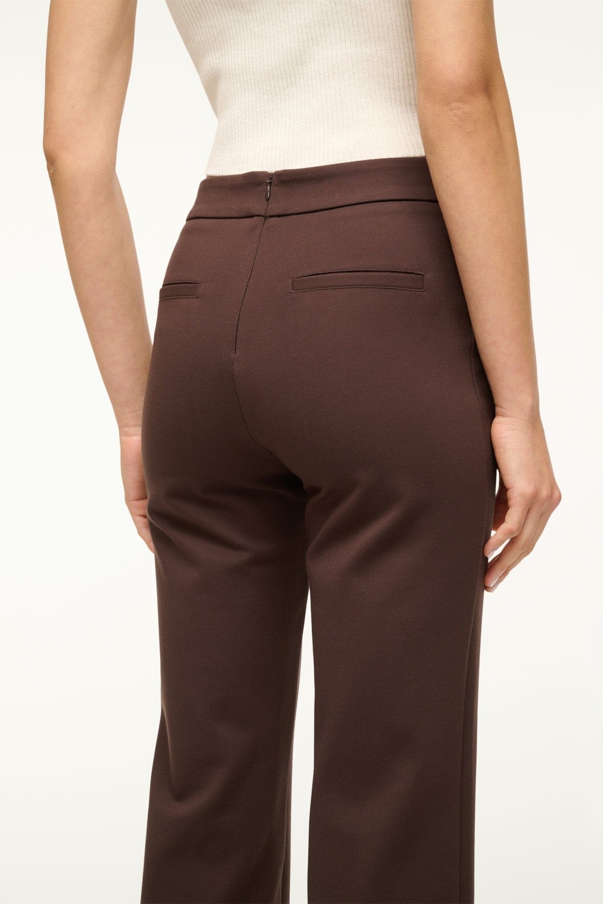 STAUD KNACK PANT DARK CHOCOLATE - 5