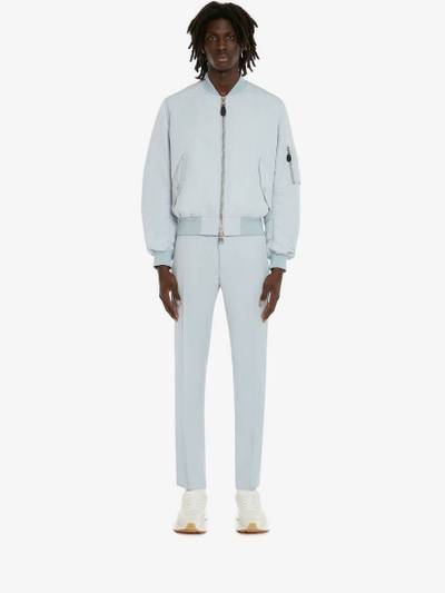 Alexander McQueen Men's Tailored Cigarette Trousers in Spring Blue outlook
