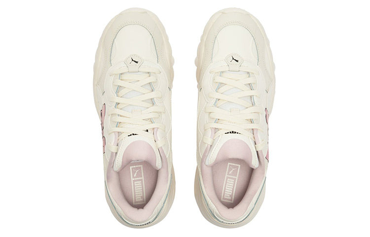 (WMNS) PUMA Pulsar Wedge 'Cream Pink Red' 387090-01 - 4