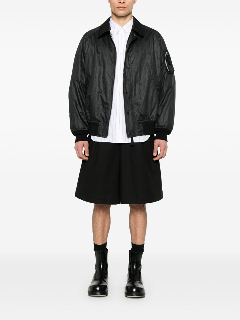 Comme des Garçons Homme crinkled-finish bomber jacket outlook