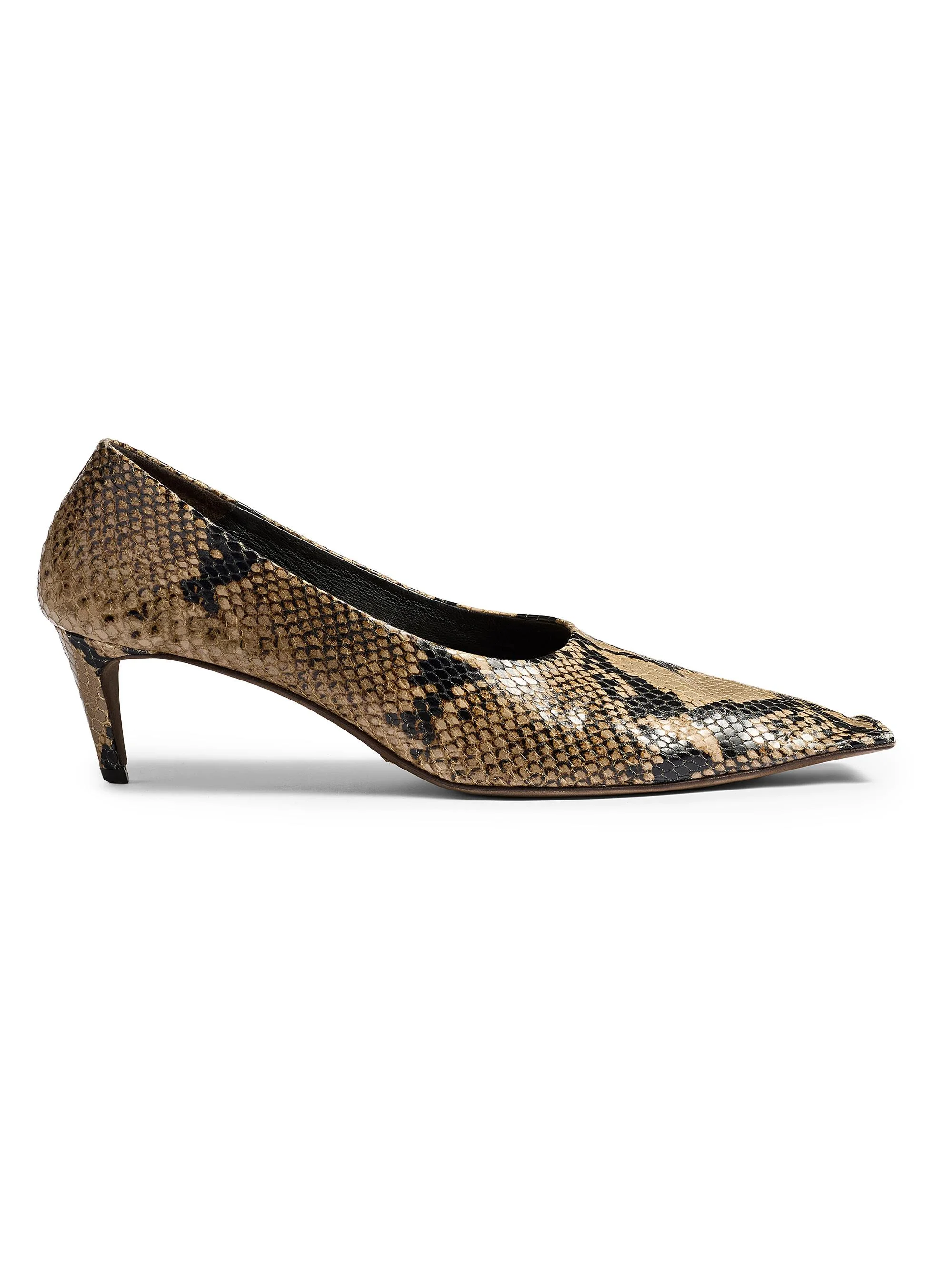 Women's Marlene 50MM Snake-Embossed Leather Pumps - Taupe - 1
