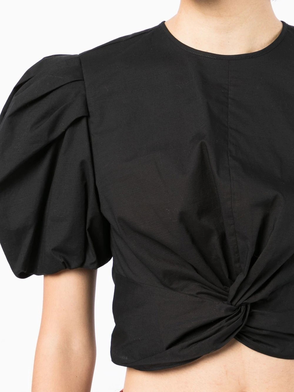 cropped knot T-shirt - 5