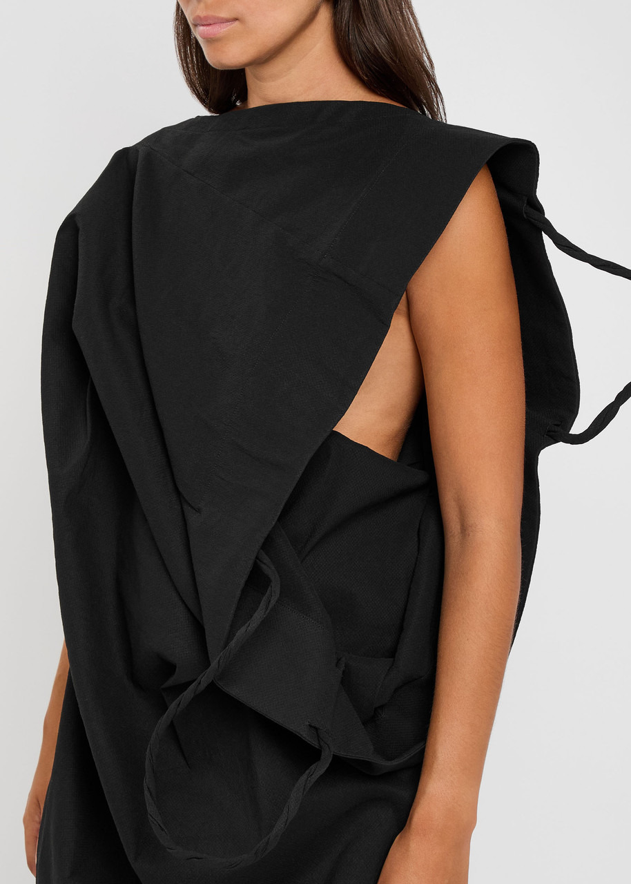 Issey Miyake Paper Bag Draped Asymmetric Woven top - 5