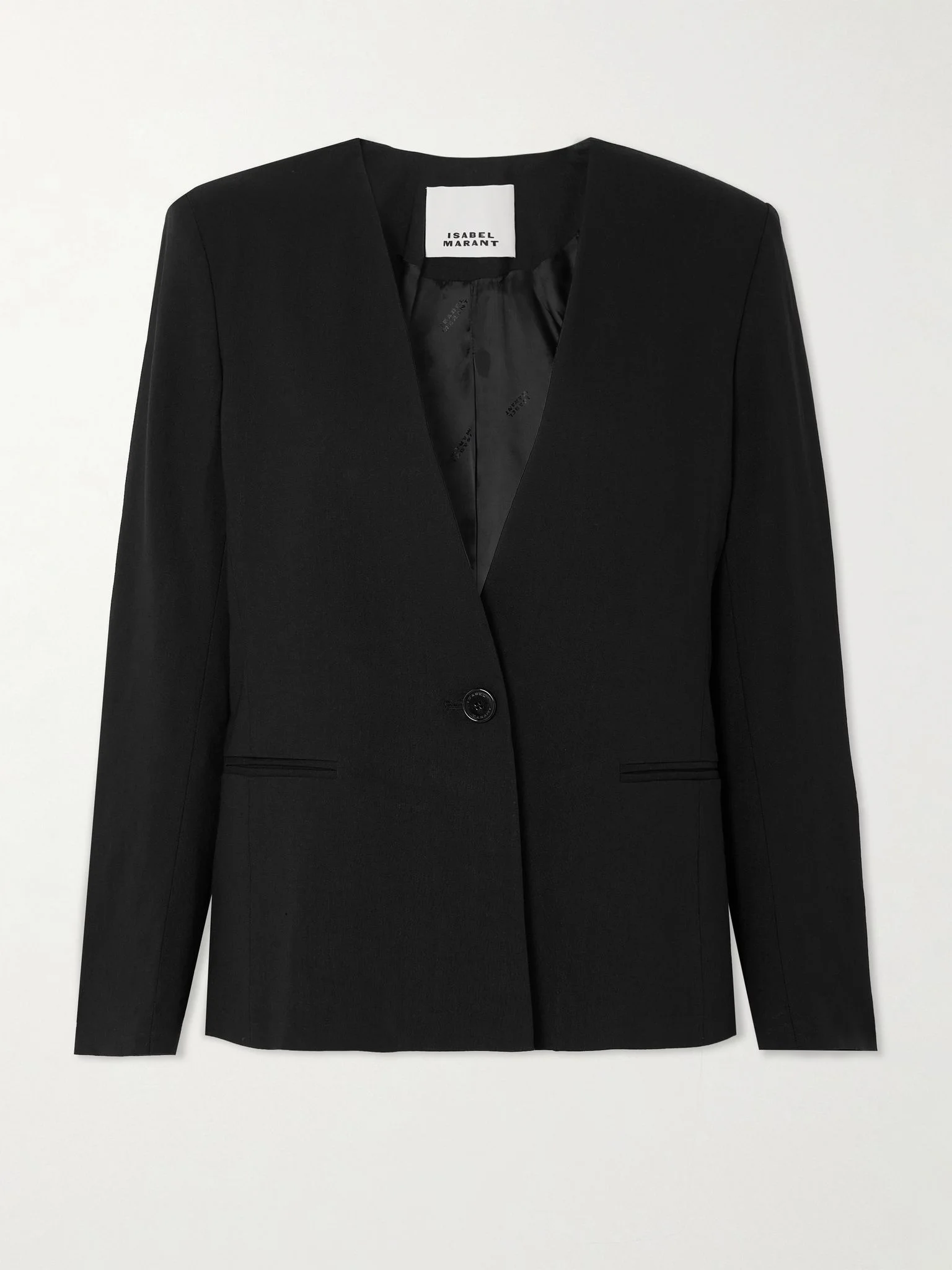 Manzil hemp-blend blazer Black - 1