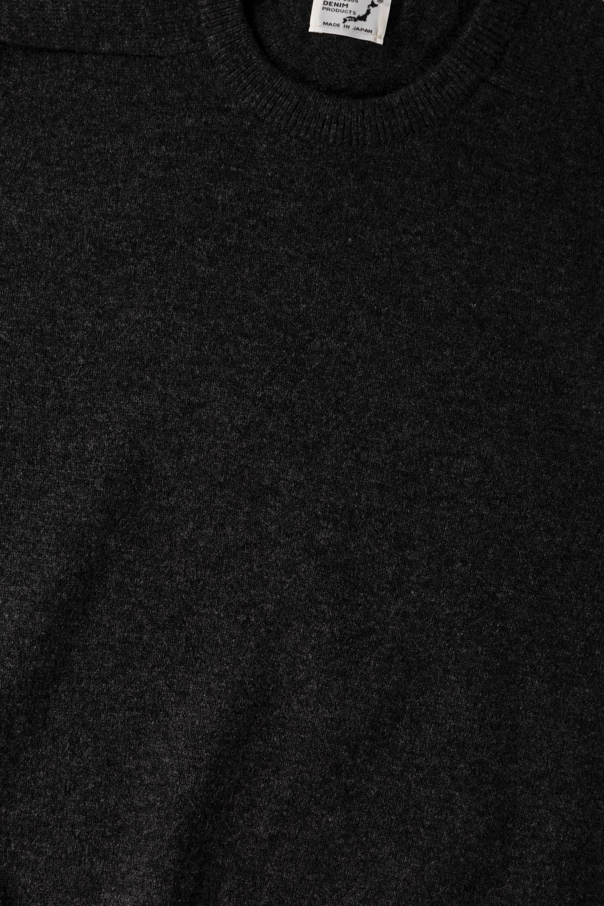Simple Crew Neck Sweater Crafted in Japan - Charcoal Grey - 3