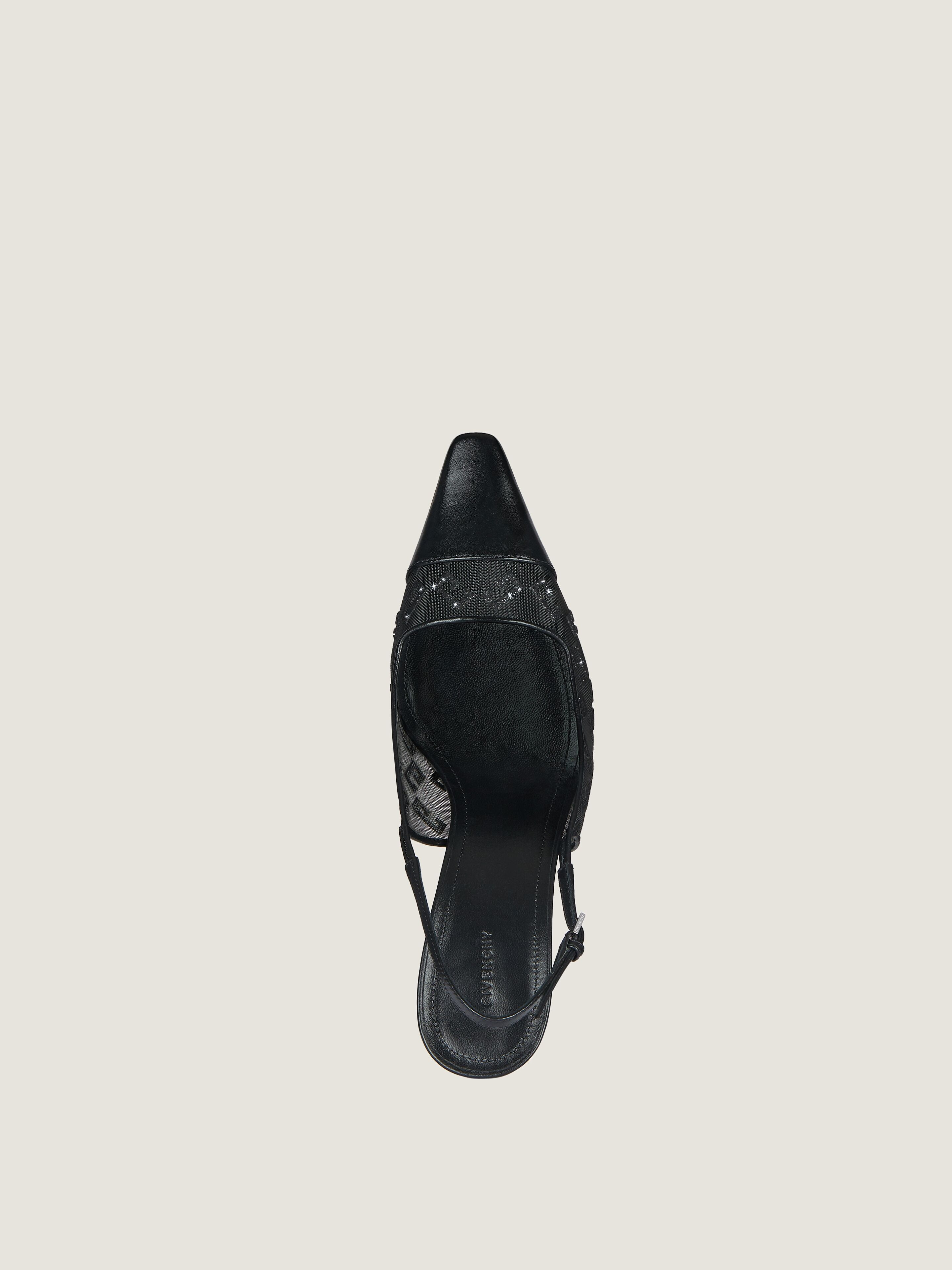 G CUBE SLINGBACKS IN MONOGRAM 72 MESH WITH LUREX - 4