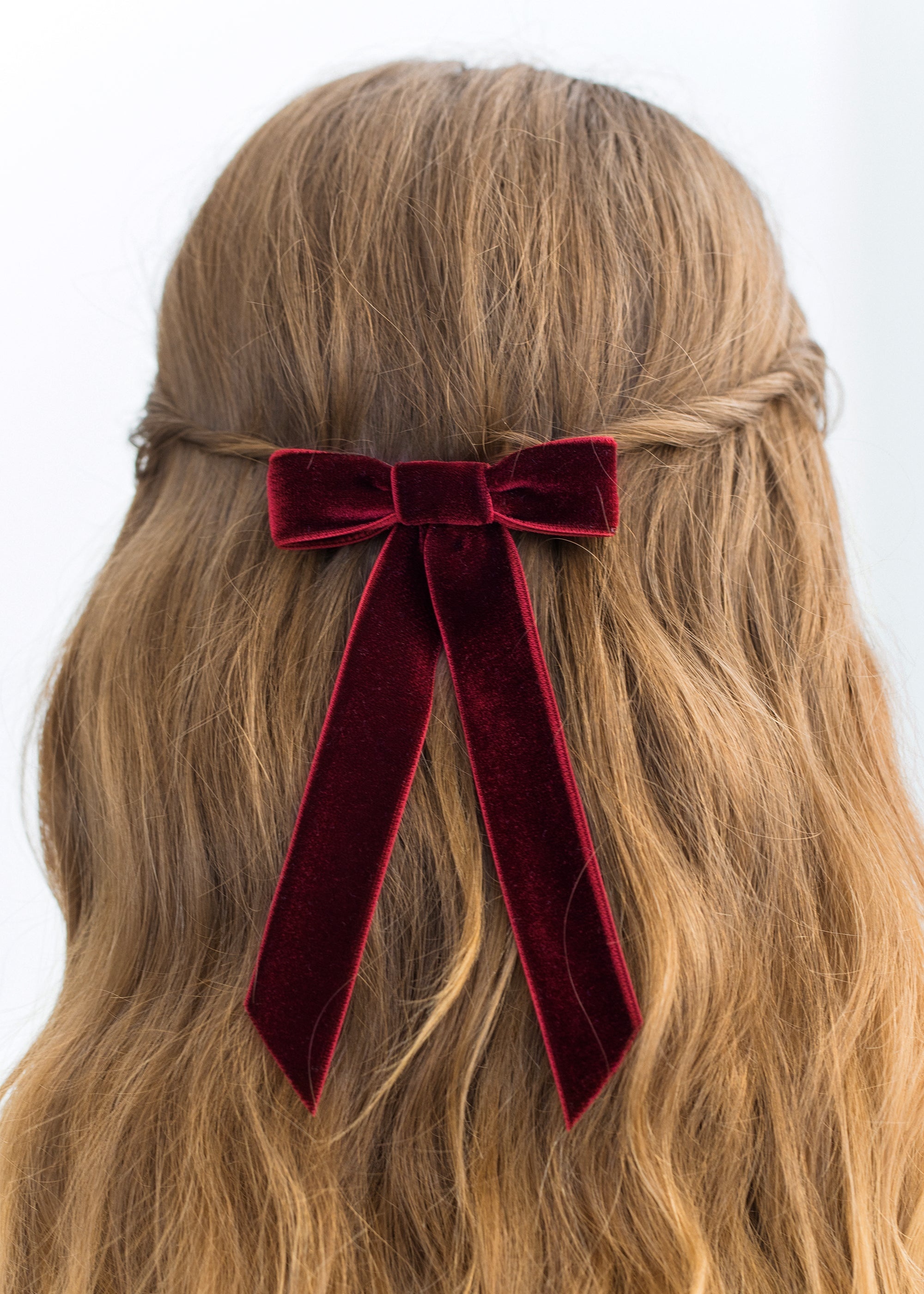 Velvet Bow Barrette - 2