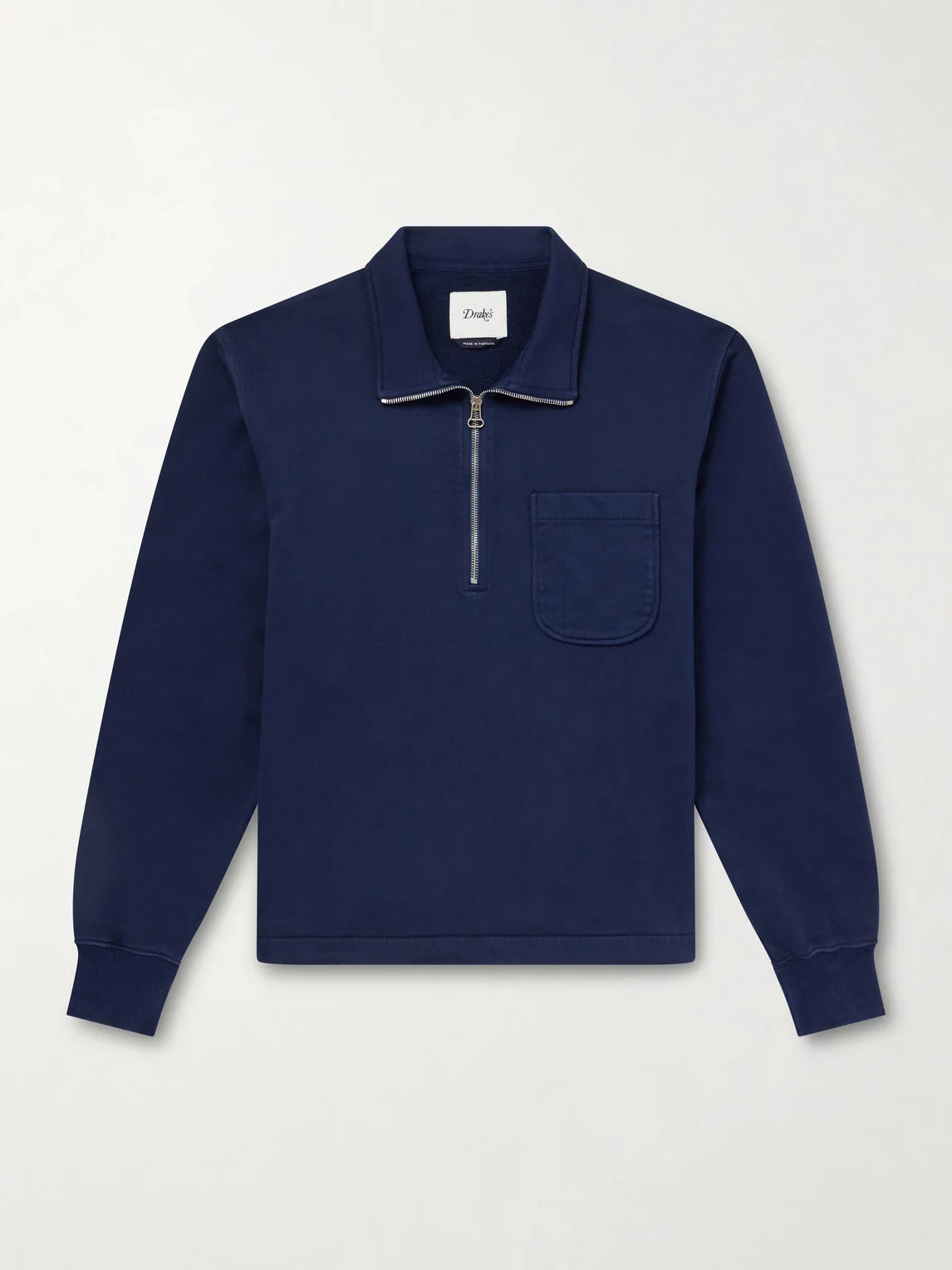 Cotton-Jersey Half-Zip Sweatshirt - 1