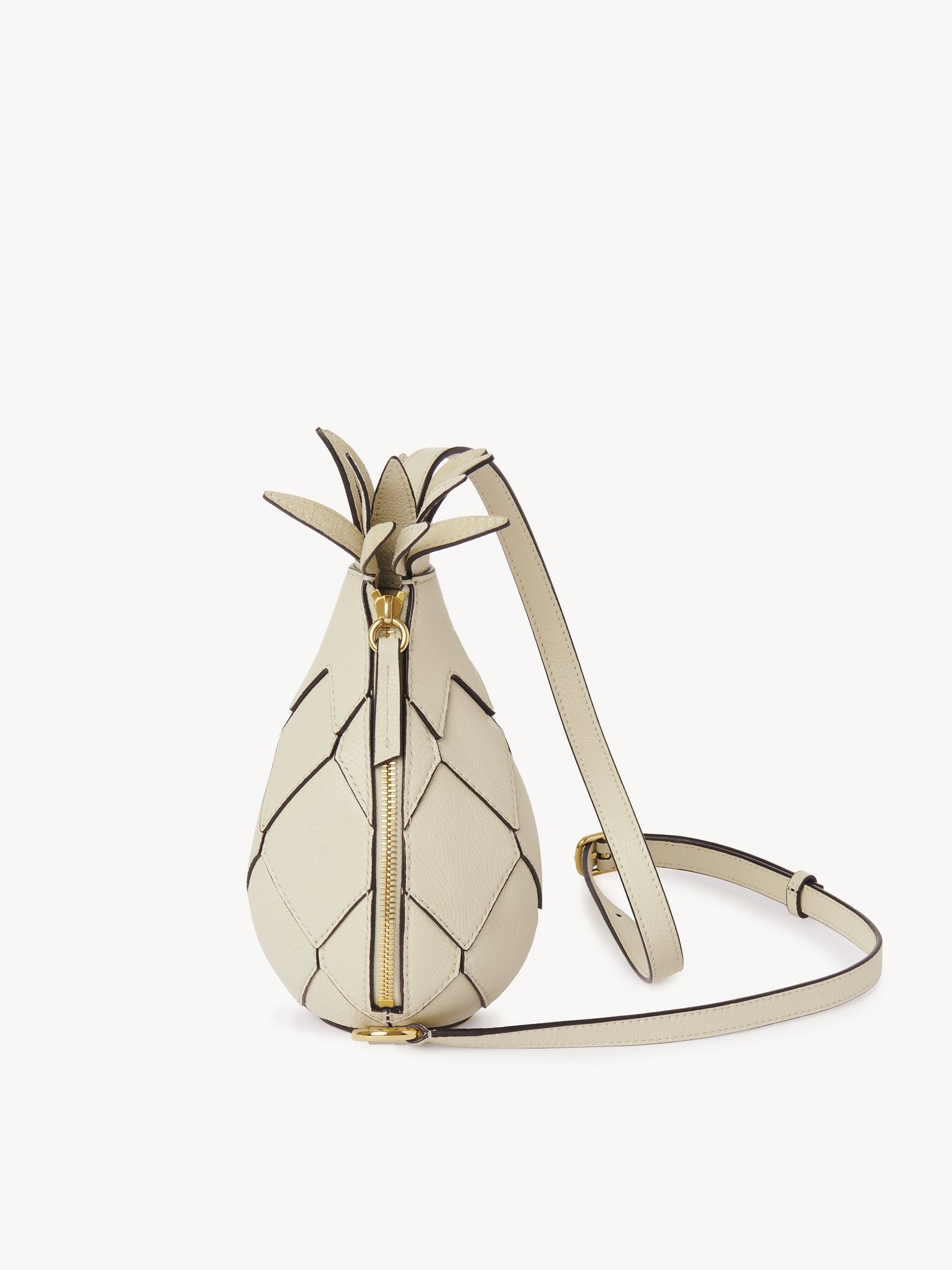 PINEAPPLE SHOULDER BAG IN GRAINED LEATHER - 4