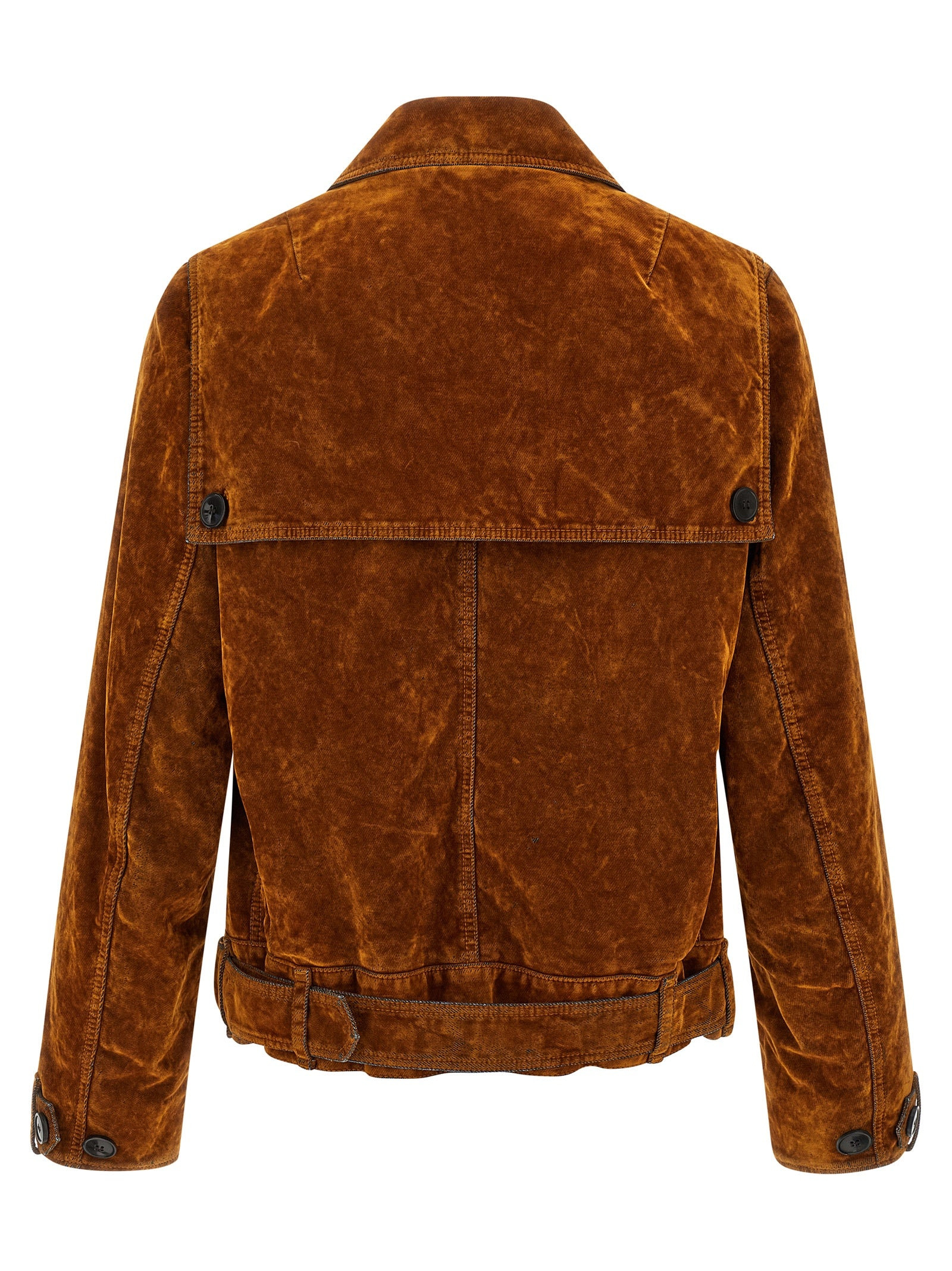 Velvet Biker Jacket Puffer Jackets Multicolor - 2