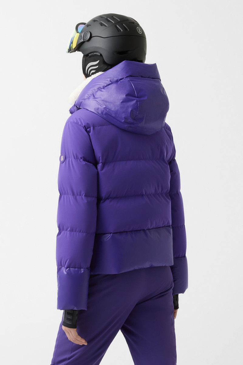 Maja down ski jacket in Violet 3