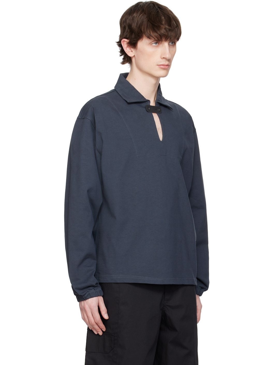 Navy Jersey Midlayer Polo - 2