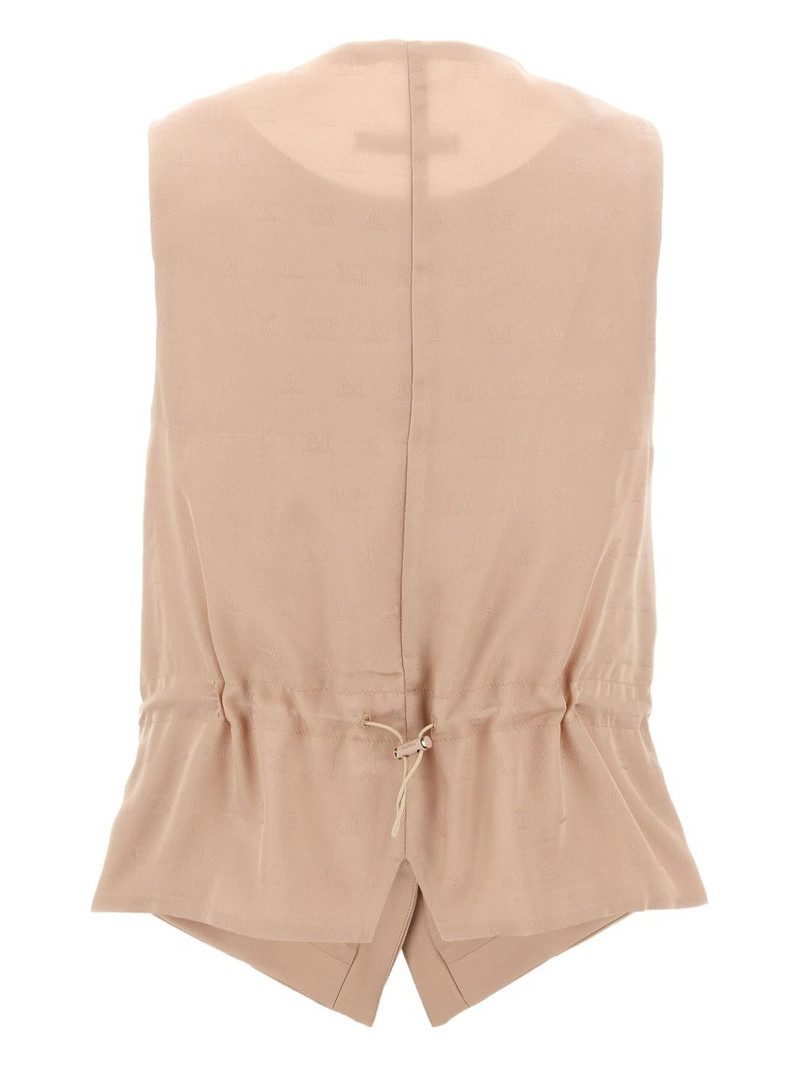 Max Mara button-fastening drawstring vest outlook
