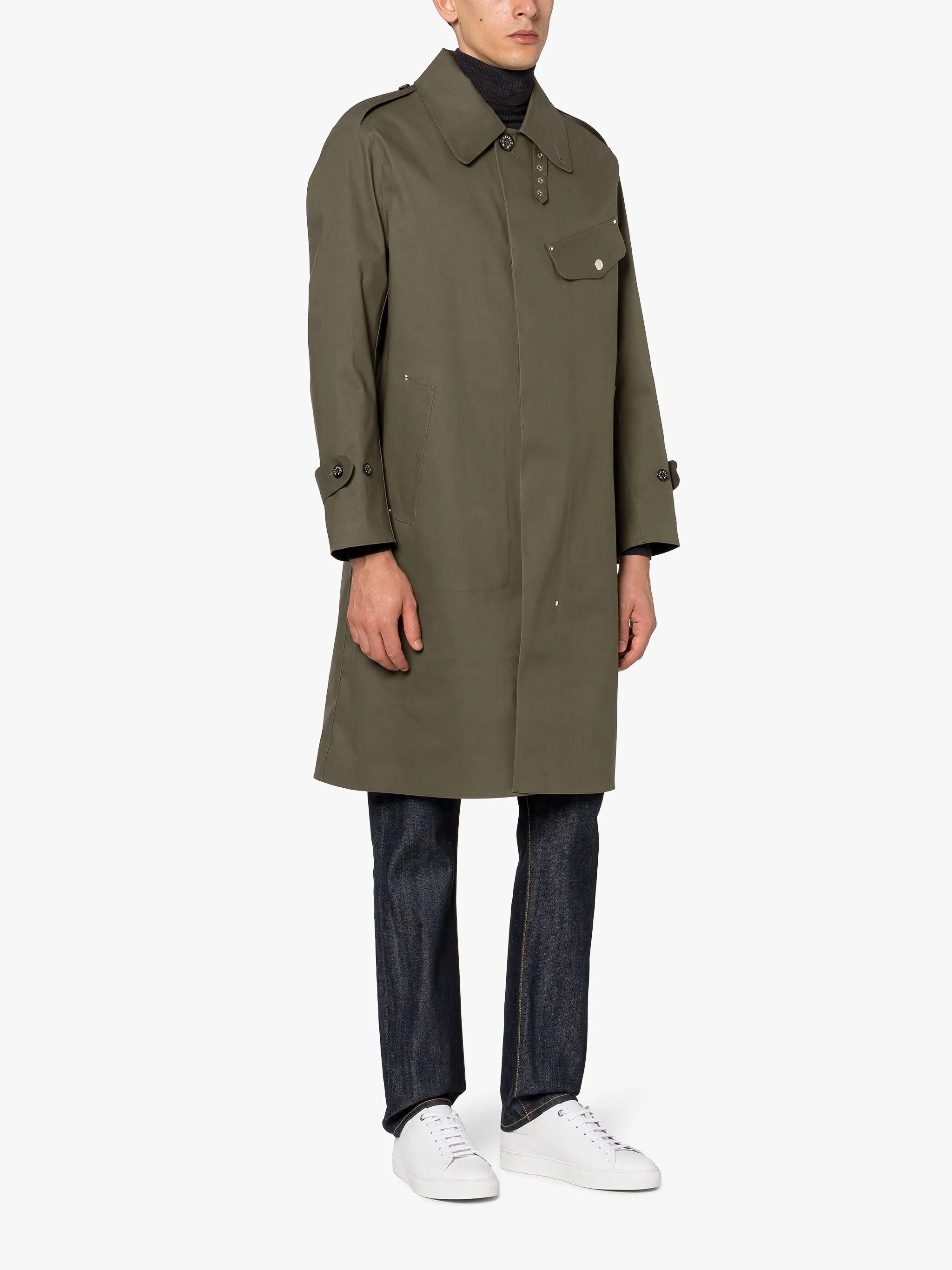 GILSTON GRAPE LEAF X BLACK BONDED COTTON COAT - 2