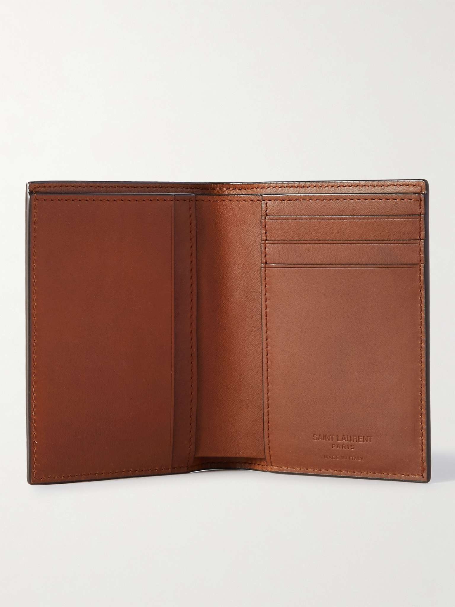 Leather-Trimmed Monogrammed Canvas Billfold Wallet - 2