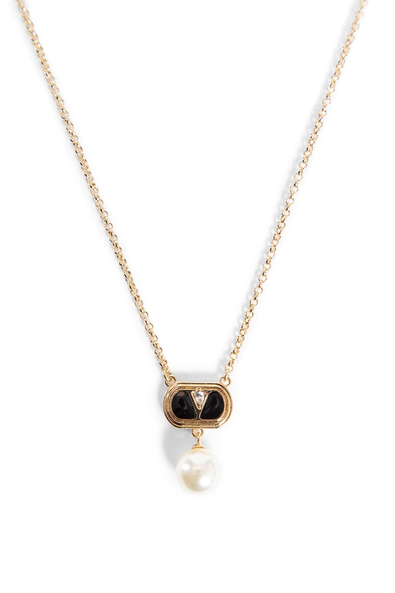 Valentino Oval-Enamelled-Vlogo-Necklace outlook