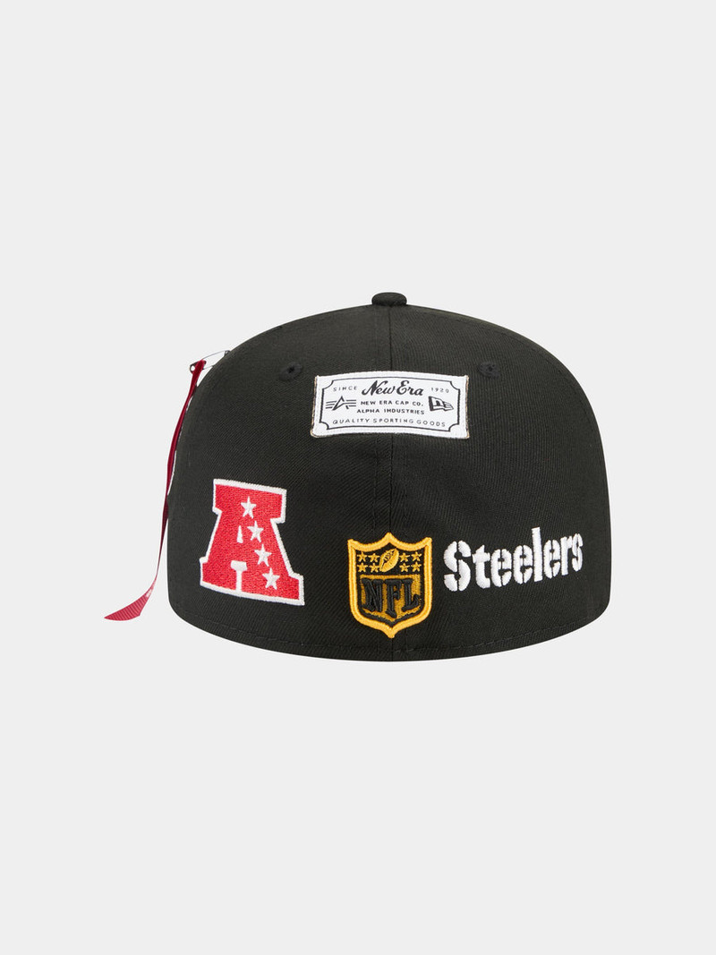 ALPHA INDUSTRIES PITTSBURGH STEELERS X ALPHA X NEW ERA 59FIFTY FITTED CAP outlook