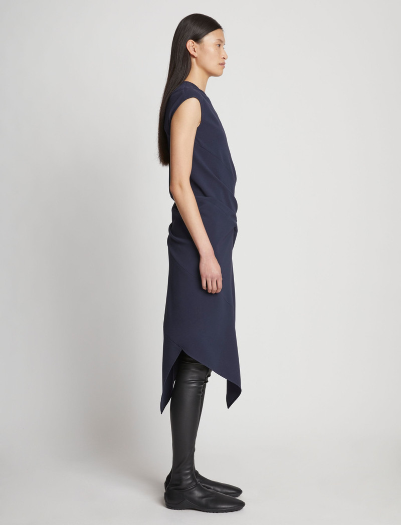 Matte Viscose Crepe Spiral Dress 3