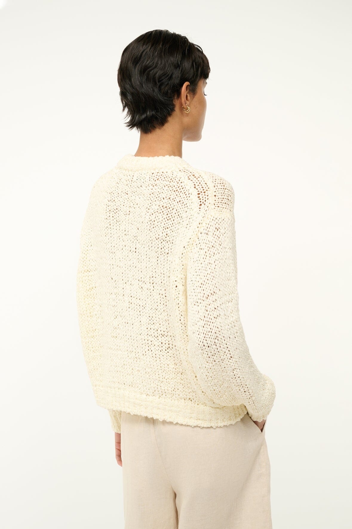STAUD CALA SWEATER IVORY - 6