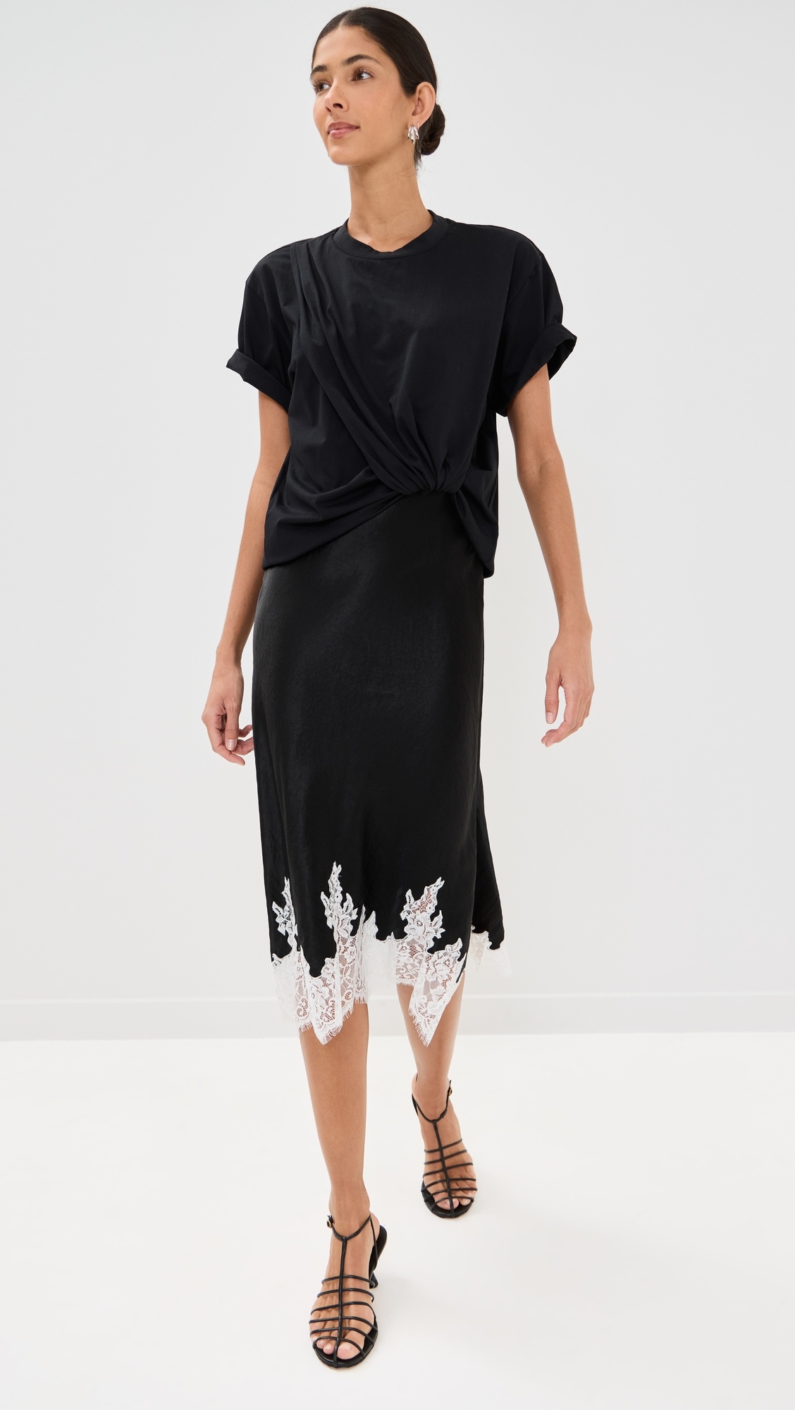 3.1 Phillip Lim T-Shirt Combo Dress with Lace | shopbop