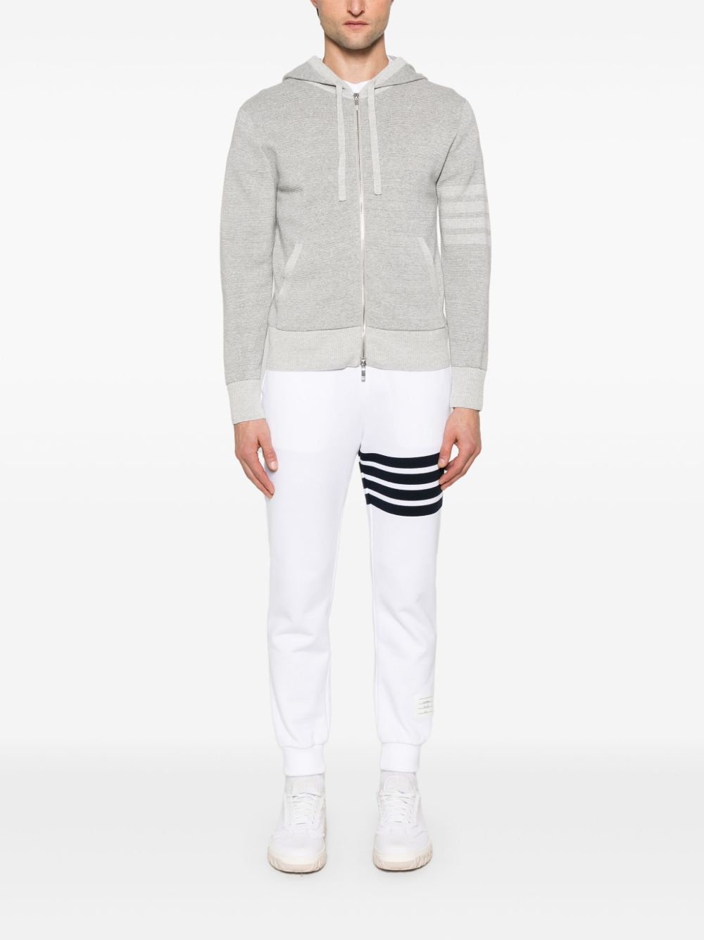 4-Bar stripe zip-up hoodie - 2