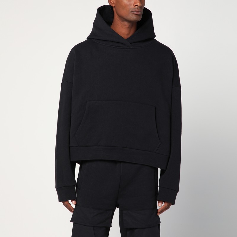 Black hoodie in cotton - 1