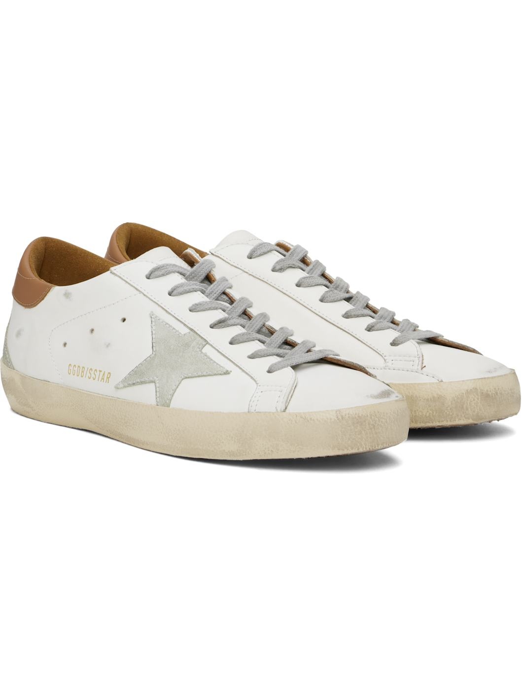 White & Gray Super-Star Classic Sneakers - 4