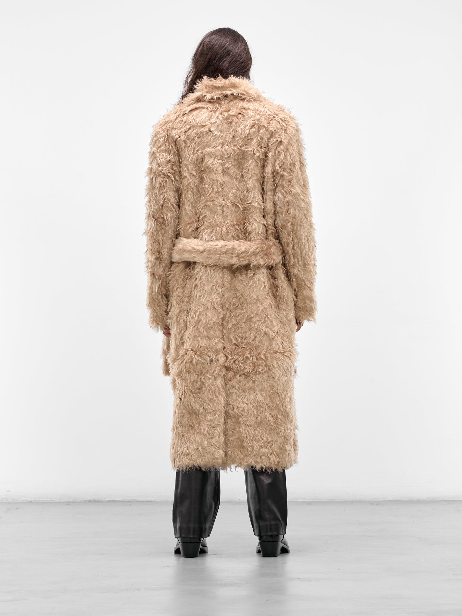 Beige Astrakan Fur Coat - 3