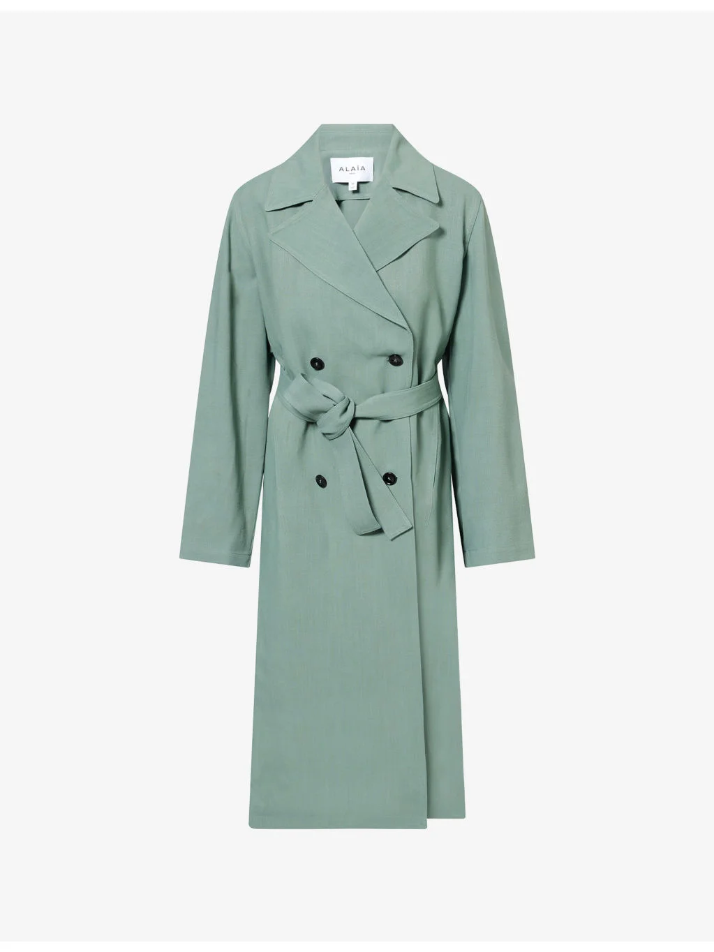 Tailored Longline Woven Trench Coat - 1