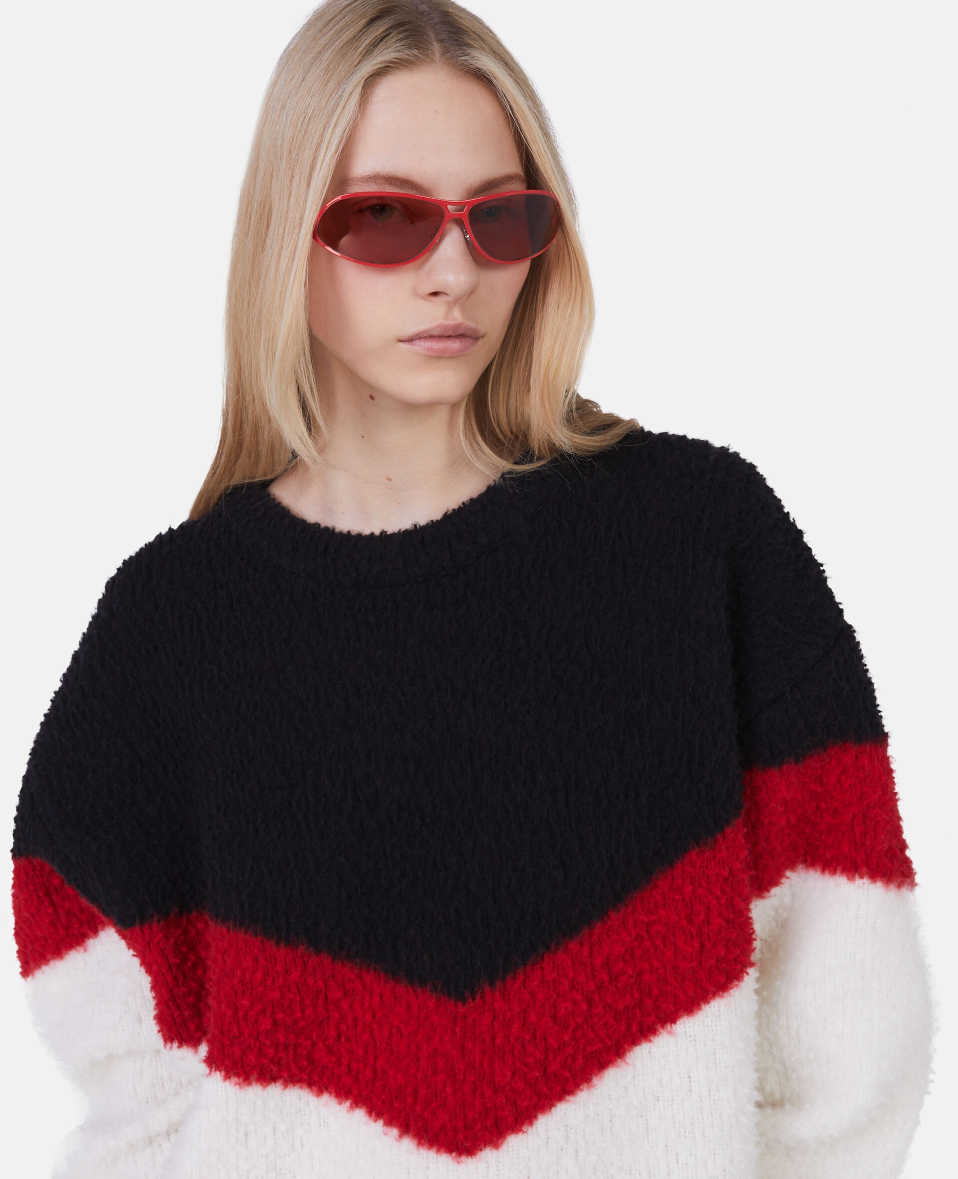 Chevron Stripe Cape Jumper - 4