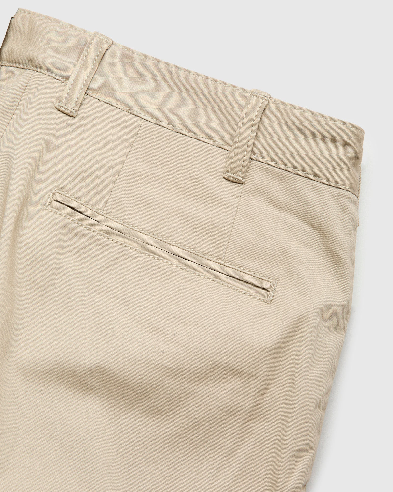 2-Pleat Twill Trousers in Khaki - 8