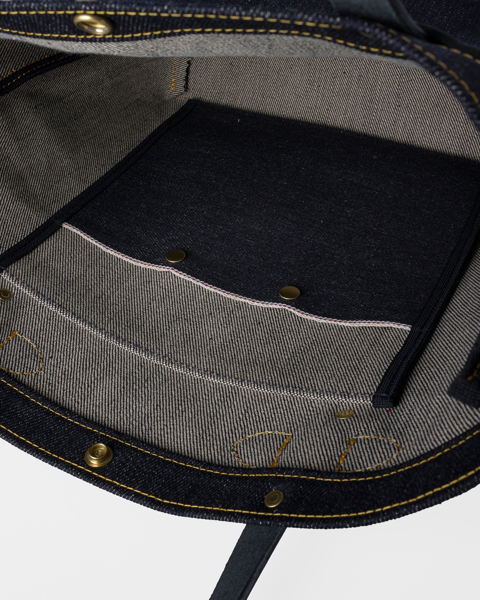 IHE-49-IND 25oz Selvedge Denim Tote Bag - Indigo - 4