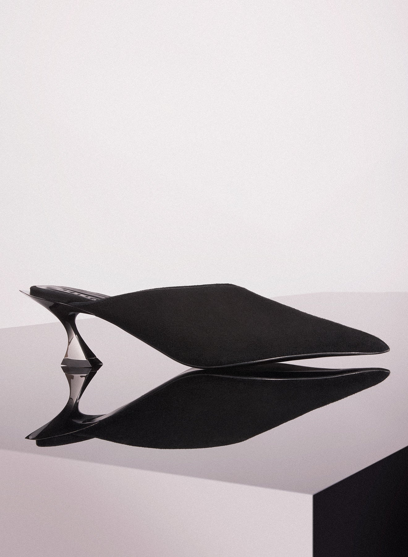 black suede fang 55 mules - 1