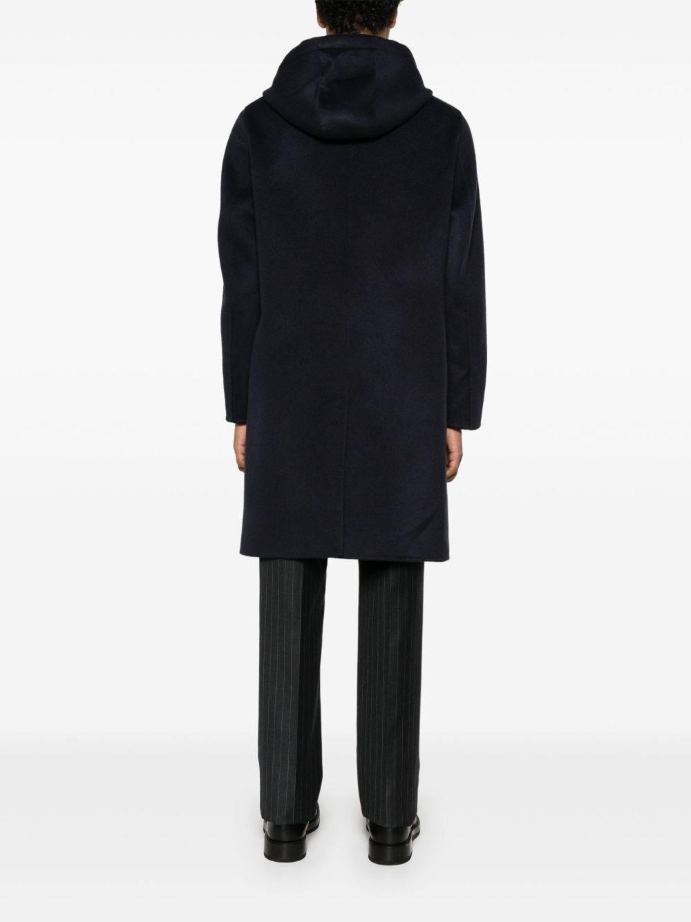 hooded wool coat - 4