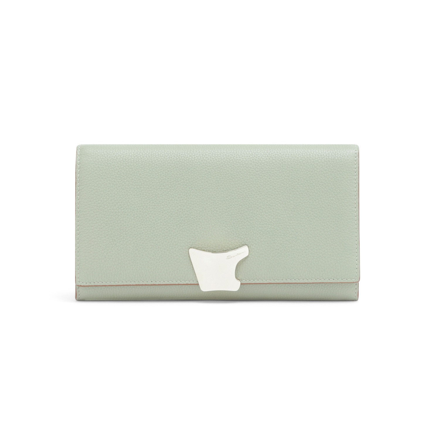 Green leather crossbody bag - 1