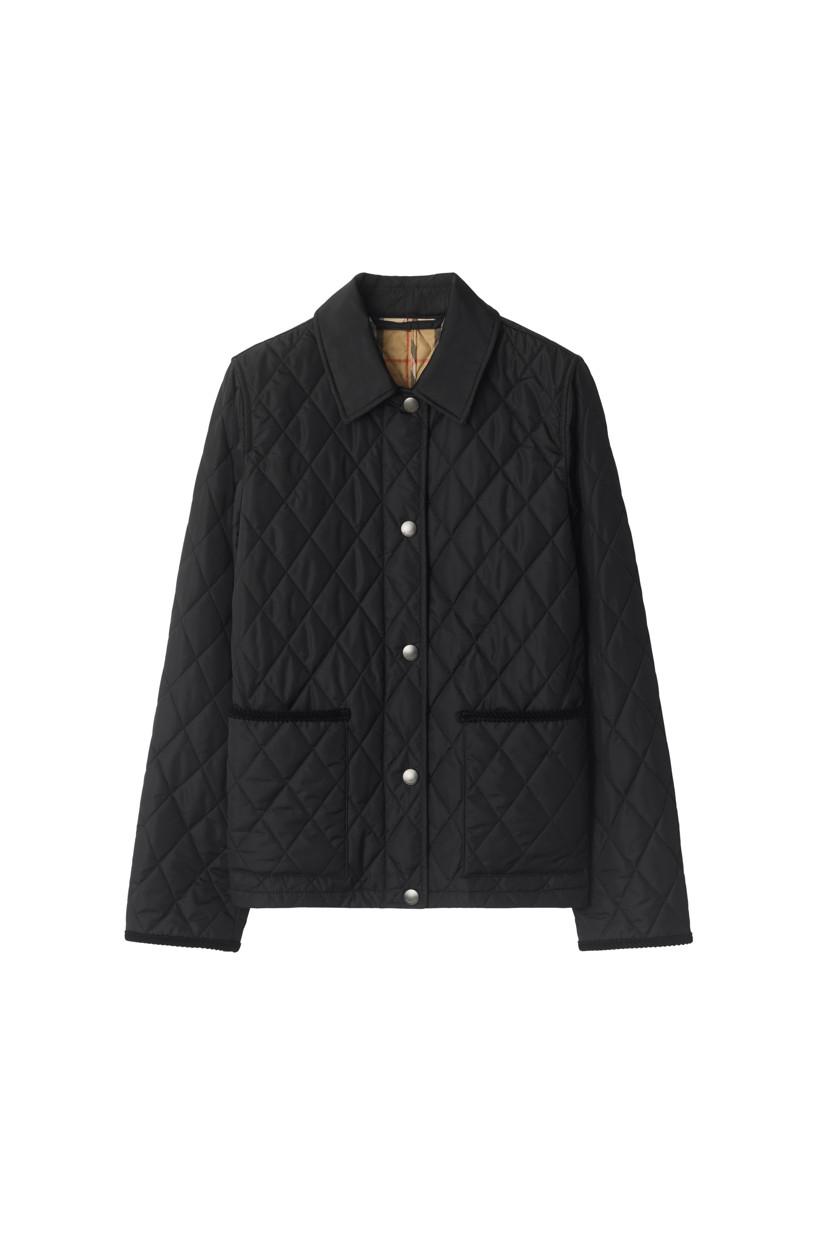 burberry Quilted Nylon Jacket in Black/sand at Nordstrom - 1