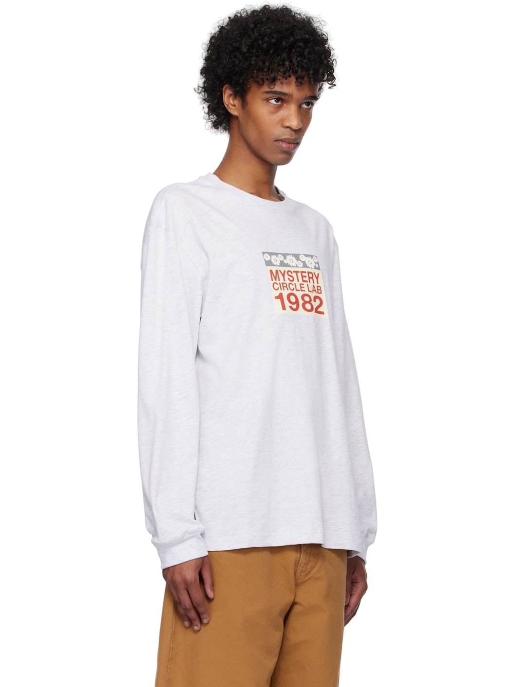 Gray 'Mystery' Long Sleeve T-shirt - 2