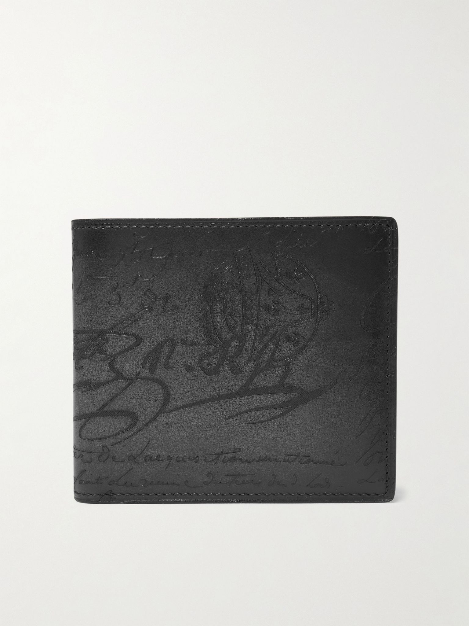 Scritto Leather Billfold Wallet Black - 1