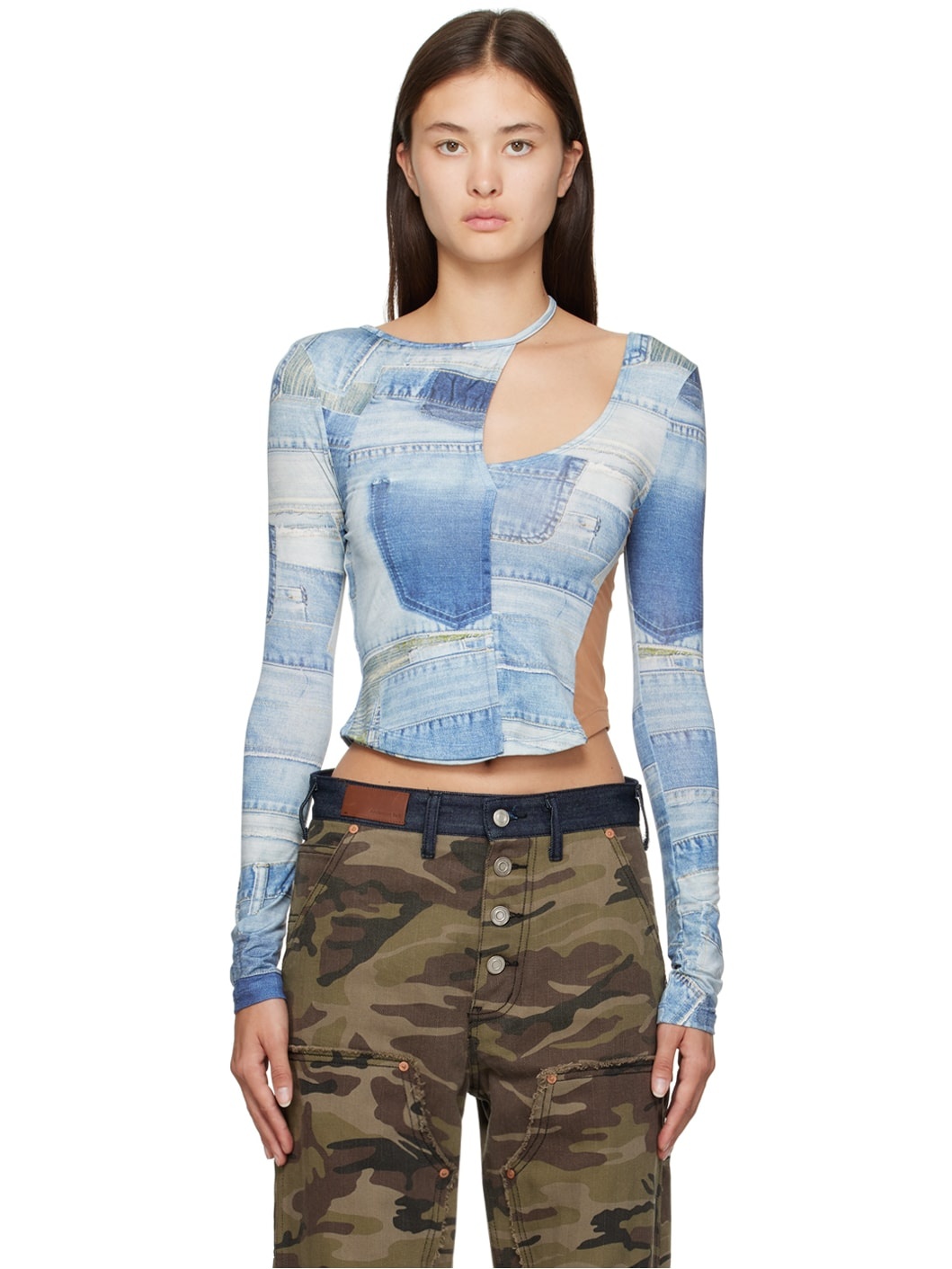 Blue Anja Long Sleeve T-Shirt - 1