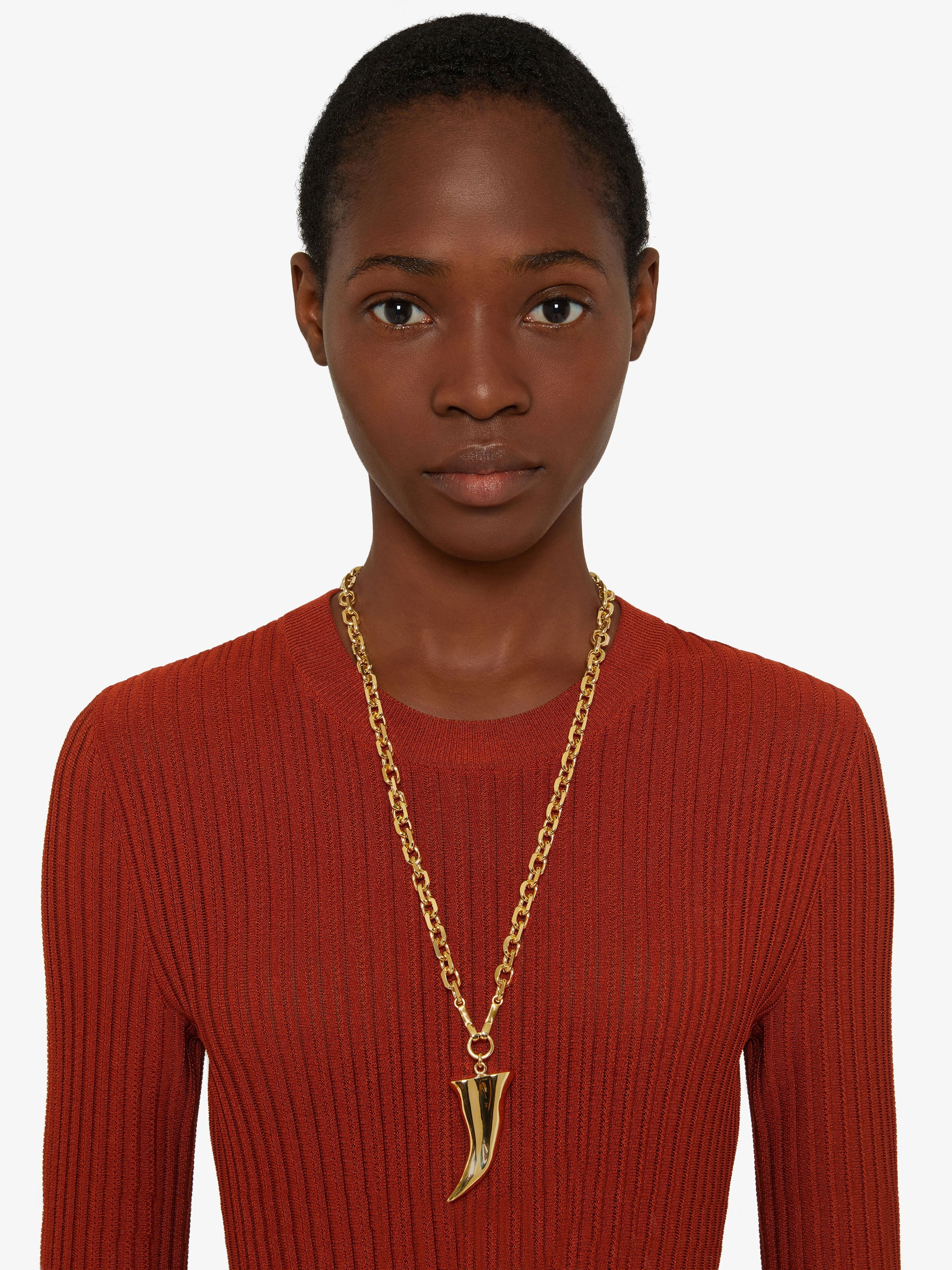 HORN NECKLACE IN METAL - 3