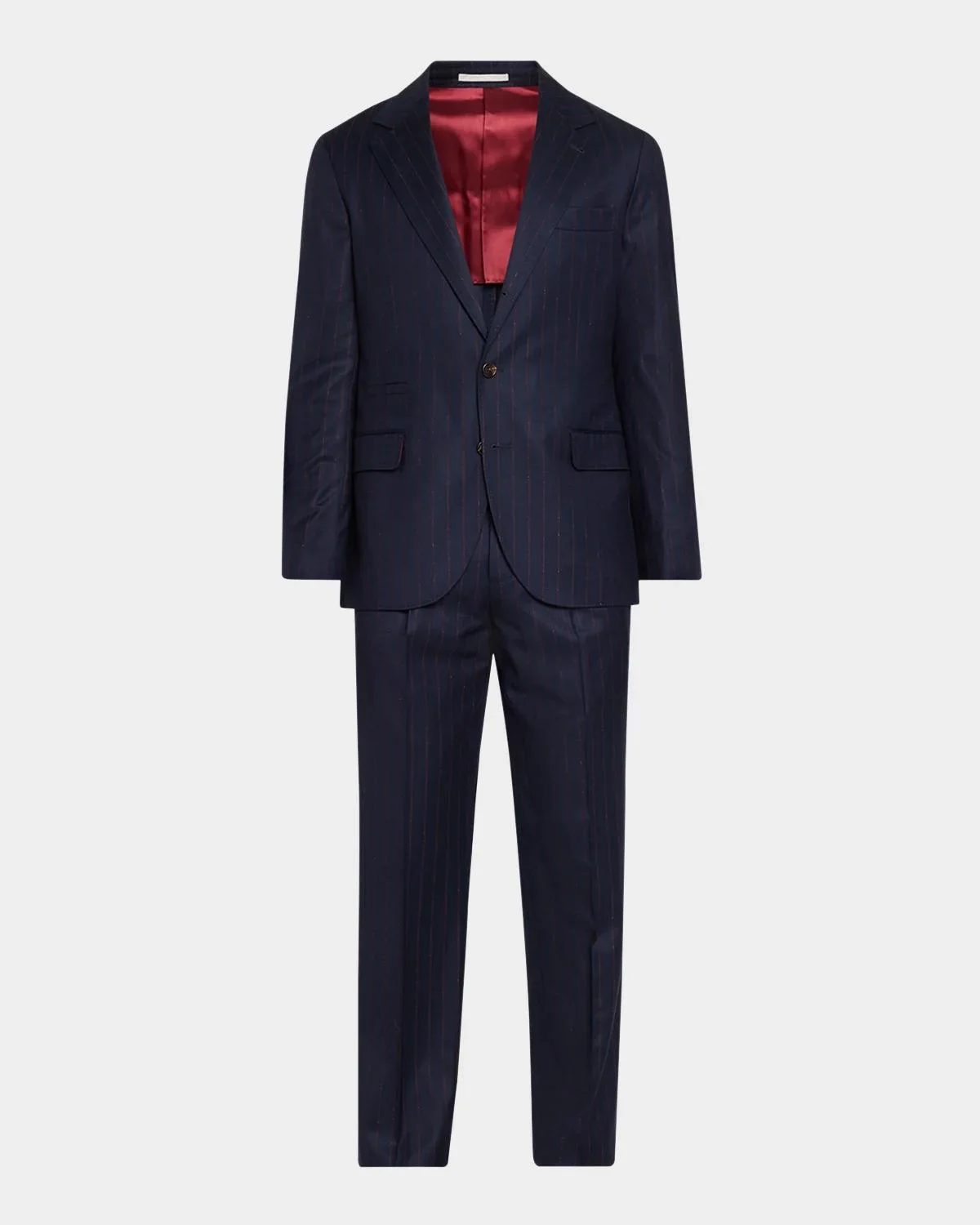 Men's Wool Chalk Stripe Two-Piece Suit - 1