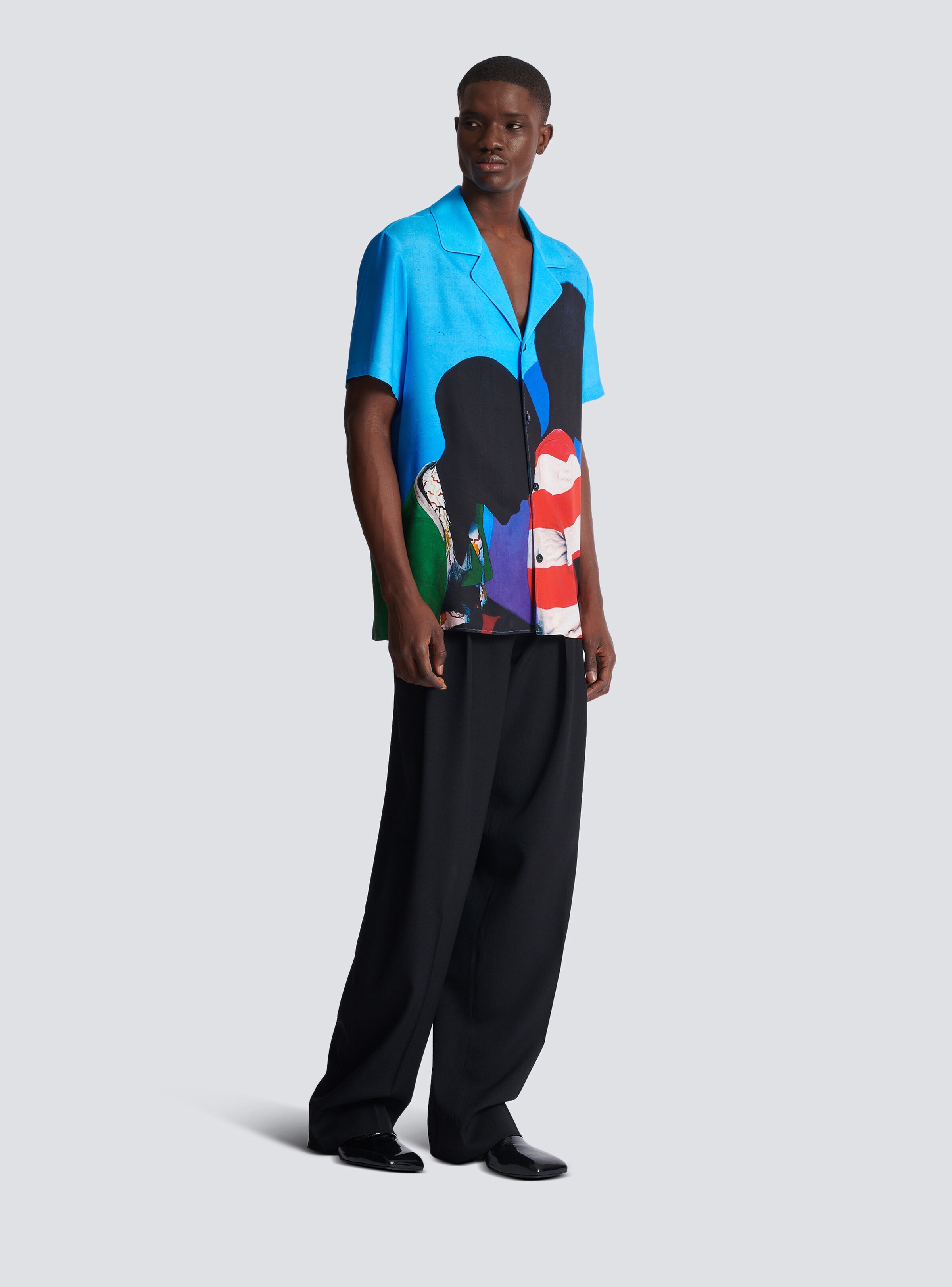 Twill pyjama shirt with Prince Gyasi print - 3