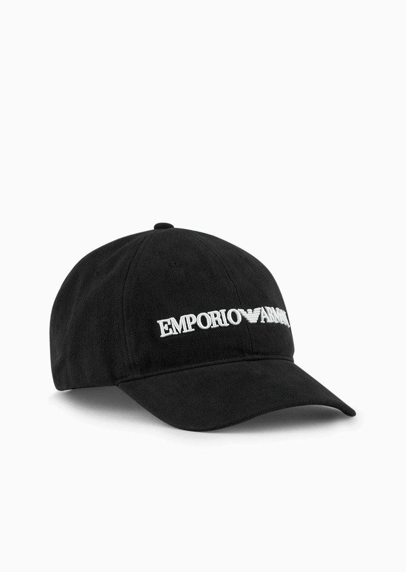 Baseball cap with embossed Emporio Armani embroidery 1