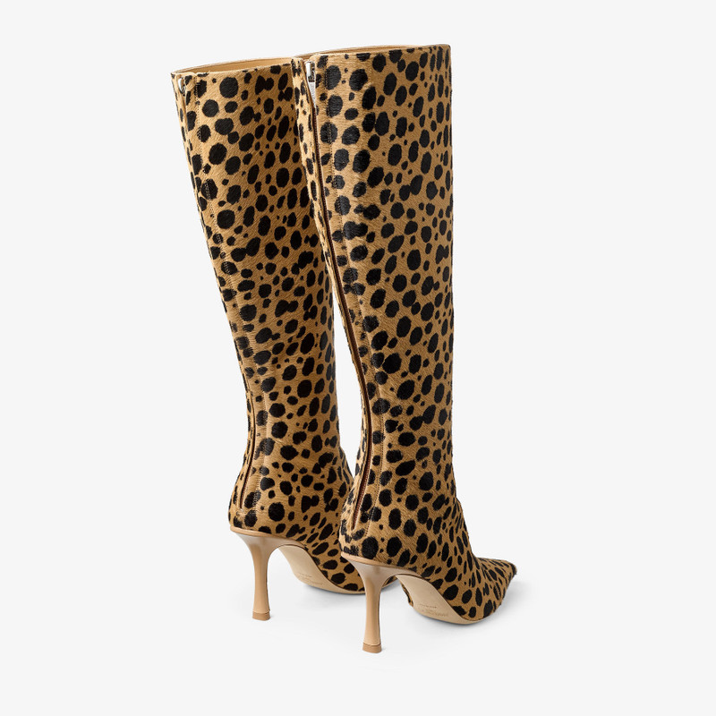 JIMMY CHOO Gloria Knee High Boot 85
Natural Cheetah Print Pony Leather Knee High Boots outlook