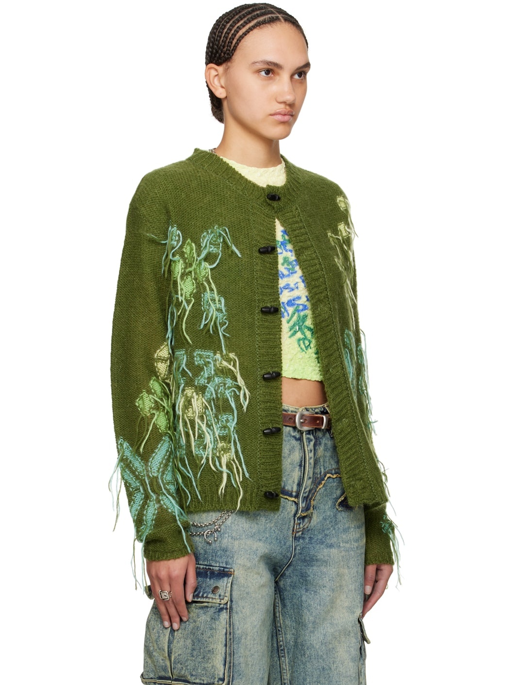 Green Macaron Cardigan - 2