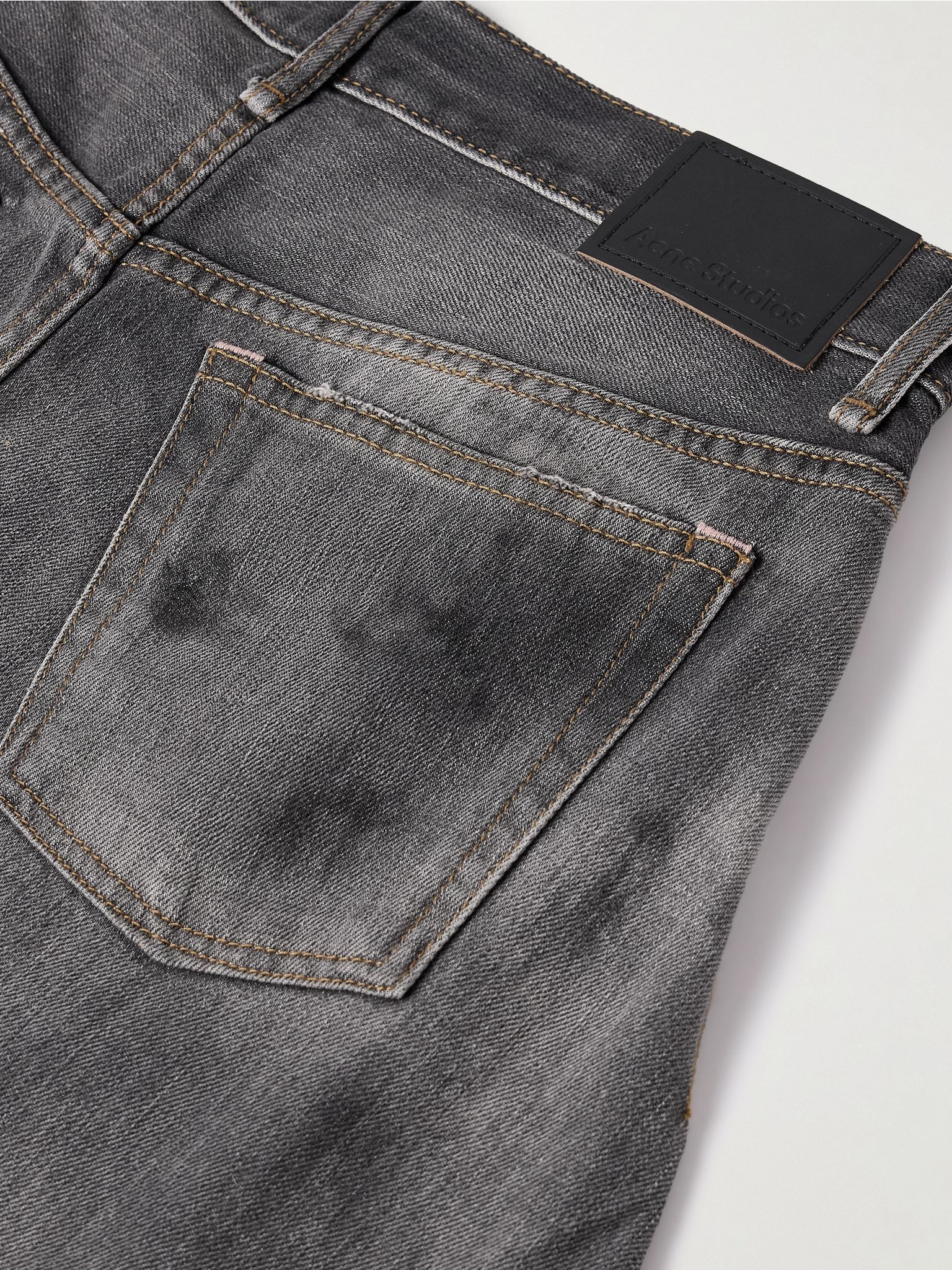 2006 paint-splattered low-rise barrel-leg jeans Gray - 6