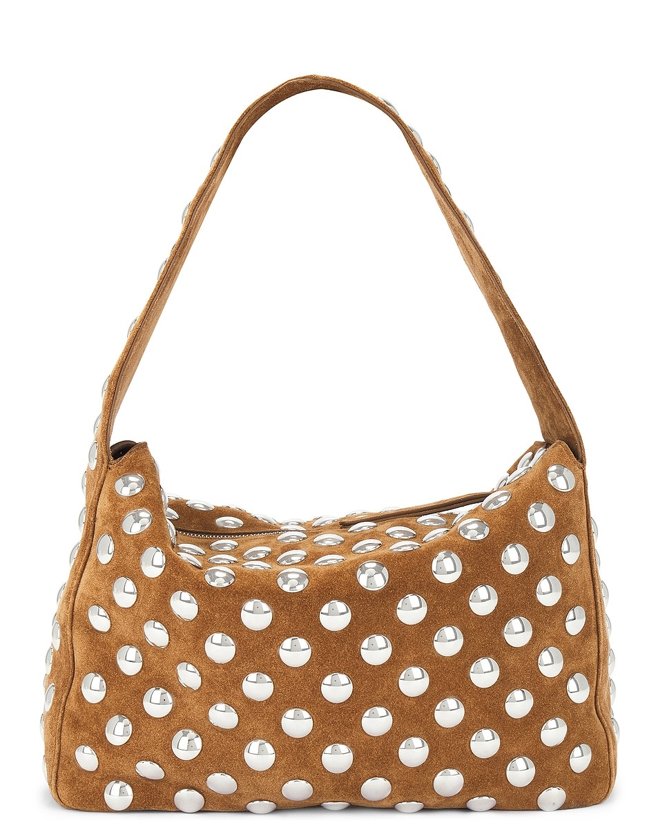 Elena Suede Studded Shoulder Bag - 3