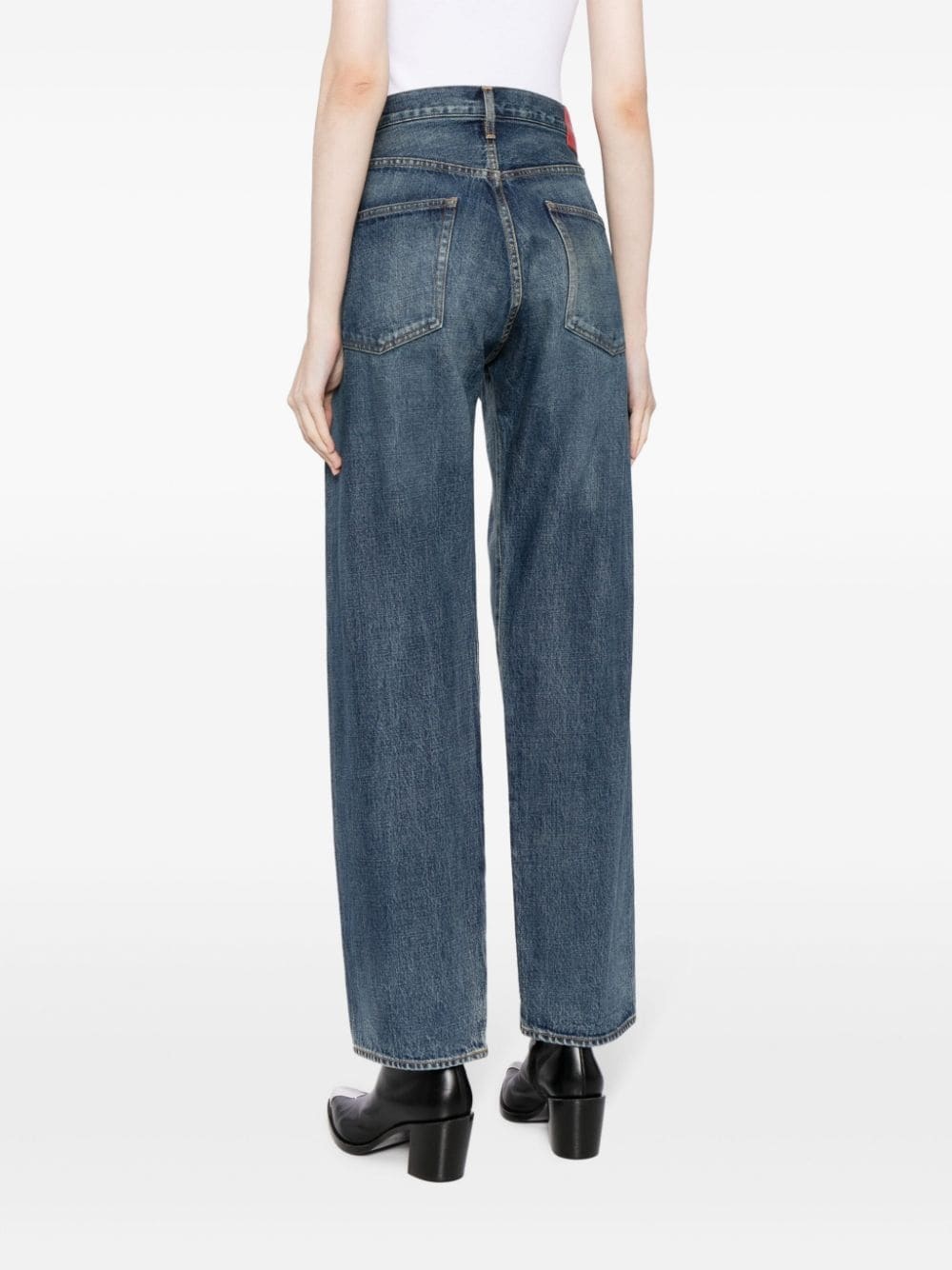 appliquÃ©-detail wide-leg jeans - 4