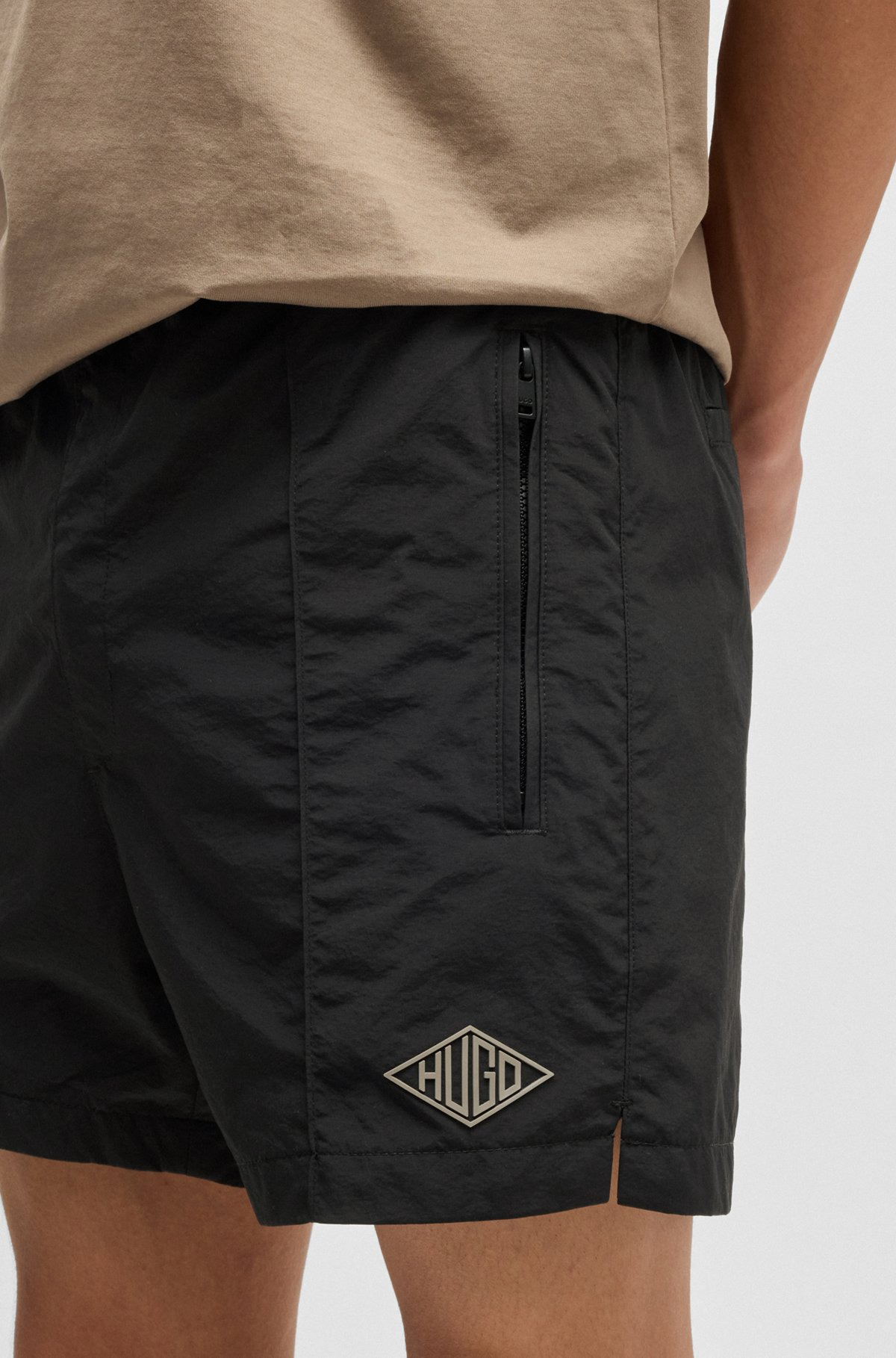 POPLIN SHORTS WITH LOGO PRINT - 5
